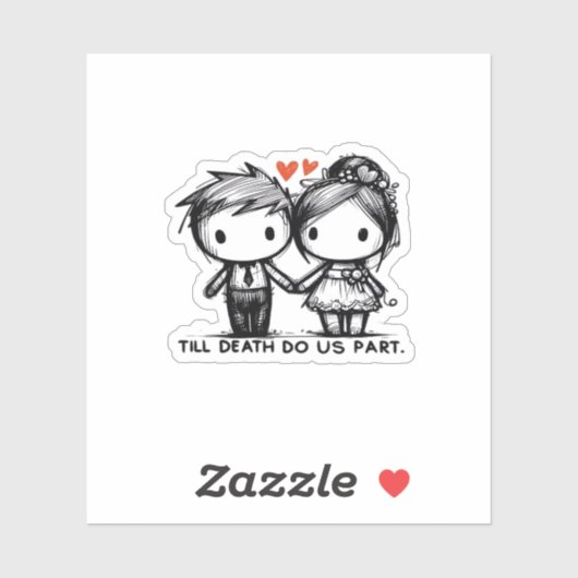 Till Death Do Us Part Classic - Gotische Romance D Sticker (Vel)
