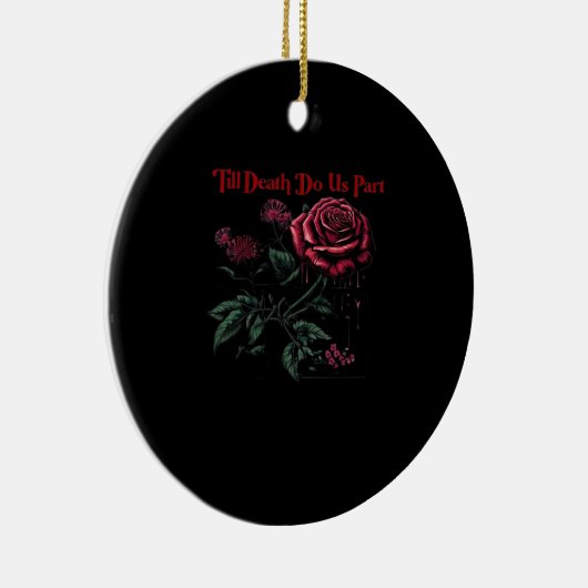 Till Death Do Us Part Classic - Liefde Ontwerp Keramisch Ornament (Rechts)