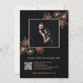 Till Death Do Us Part Copper Black Wedding Kaart (Achterkant)