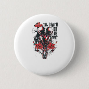 Till Death Do Us Part: een minimalistisch kunstwer Ronde Button 5,7 Cm
