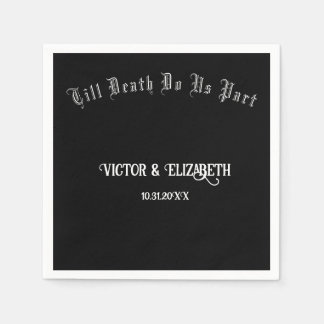 Till Death Do Us Part Elegant Gothic Wedding Servet