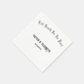 Till Death Do Us Part Elegant Gothic Wedding Servet (Hoek)