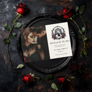 Till Death Do Us Part Elegante Gothic Save the Dat Kaart