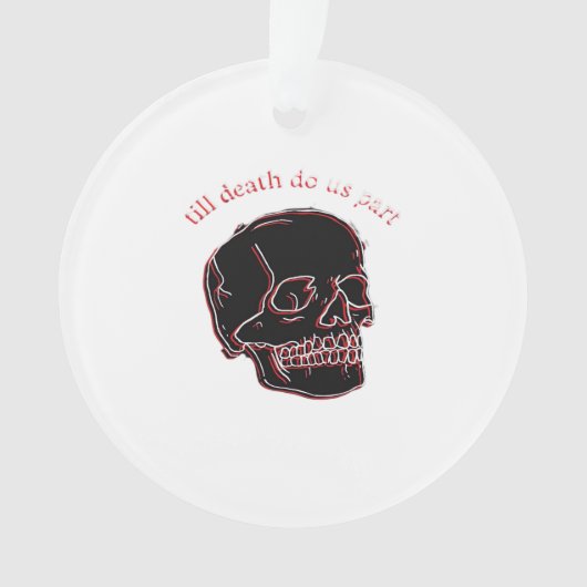Till Death Do Us Part - Glitch Skull With Funny Te Ornament (voorkant)