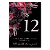 Till Death Do Us Part Gothic Black Bloemen Huwelij Kaart (Voorkant)
