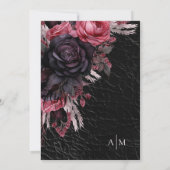 Till Death Do Us Part Gothic Black Bloemen Huwelij Kaart (Achterkant)