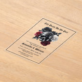 Till Death Do Us Part Gothic Black Wedding Acryl Uitnodigingen (Laagn)