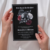 Till Death Do Us Part Gothic Black Wedding Kaart