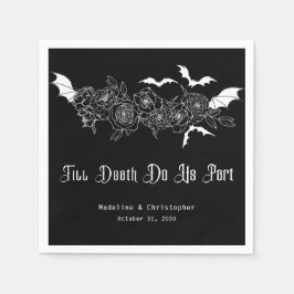 Till Death Do Us Part Gothic Black Wedding Servet