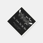 Till Death Do Us Part Gothic Black Wedding Servet (Hoek)