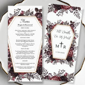 Till Death Do us Part Gothic Bloemen Bruiloft Menu