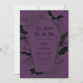 Till Death Do Us Part Gothic Bloemen Huwelijk Paar Kaart (Voorkant)