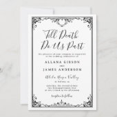 Till Death Do us Part Gothic Glam bruiloft uitnodi Kaart (Voorkant)