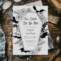 Till Death Do Us Part Gothic Grey Bloemen Huwelijk