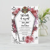 till death do us part Gothic Halloween Wedding Kaart (Staand voorkant)