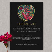 Till Death Do us Part Gothic Hart Halloween Bruilo Informatiekaartje