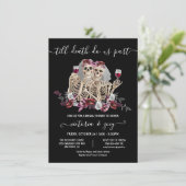 Till death do us Part Gothic Skeleton Brides bruil Kaart (Staand voorkant)