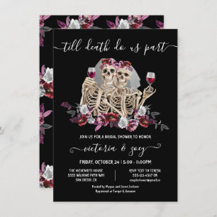 Till death do us Part Gothic Skeleton Brides bruil Kaart