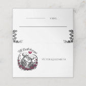 Till Death Do Us Part Gothic Skeleton Red Rose Plaatskaartje (Buitenkant ongevouwen)