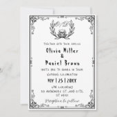 Till Death Do Us Part Gothic Skeleton Wedding Kaart (Voorkant)