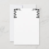 Till Death Do Us Part Gothic Skeleton Zwart-wit RSVP Kaartje (Achterkant)