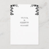 Till Death Do Us Part Gothic Skeletons Wedding Informatiekaartje (Achterkant)