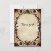 Till Death Do Us Part Gothic stijl Dank je wel RSVP Kaartje (Voorkant)