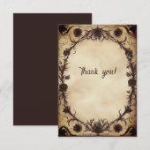 Till Death Do Us Part Gothic stijl Dank je wel RSVP Kaartje (Voorkant / Achterkant)