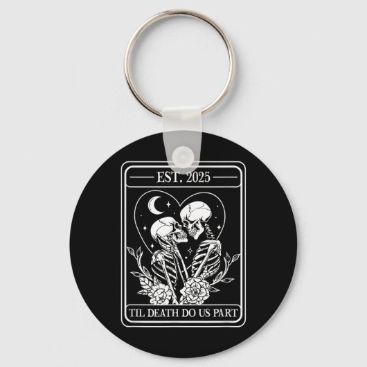 Till Death Do Us Part Gothic Wedding Match beroemd Sleutelhanger (Voorkant)