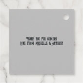 "Till Death Do Us Part" Gotische bruiloft Bedankjes Labels (Achterkant)