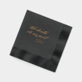 Till Death Do Us Part Gotische bruiloft zwart goud Folie Servetten (Links)