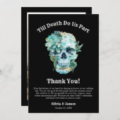 Till Death Do Us Part Gotische Halloween bruiloft Bedankkaart (Voorkant / Achterkant)