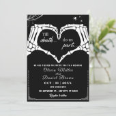 Till Death Do Us Part Gotische Halloween bruiloft Kaart (Staand voorkant)