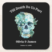 Till Death Do Us Part Gotische Halloween bruiloft Kartonnen Onderzetters (Voorkant)