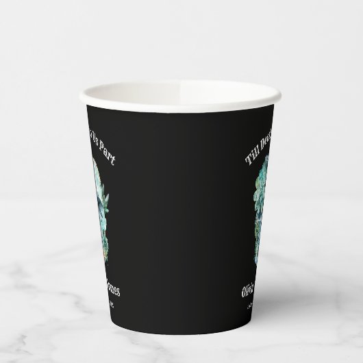 Till Death Do Us Part Gotische Halloween bruiloft Papieren Bekers (Links)