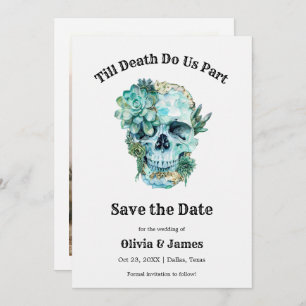 Till Death Do Us Part Gotische Halloween bruiloft Save The Date