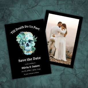 Till Death Do Us Part Gotische Halloween bruiloft Save The Date