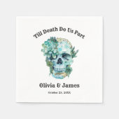Till Death Do Us Part Gotische Halloween bruiloft Servet (Voorkant)