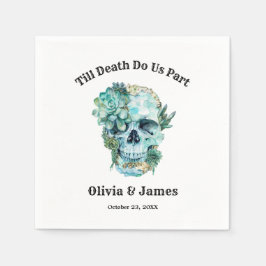 Till Death Do Us Part Gotische Halloween bruiloft Servet