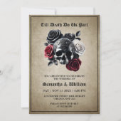 Till Death Do Us Part  Halloween bruiloft Kaart (Voorkant)