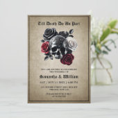 Till Death Do Us Part  Halloween bruiloft Kaart (Staand voorkant)