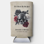 Till Death Do Us Part  Halloween bruiloft Seltzer Blikjeskoeler (Voorkant)