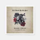 Till Death Do Us Part Halloween bruiloft Servet (Voorkant)
