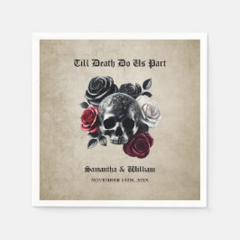 Till Death Do Us Part  Halloween bruiloft Servet