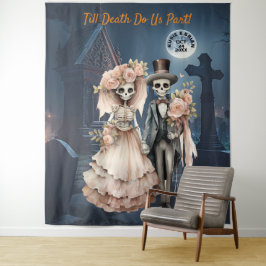 Till Death Do Us Part Halloween hangende achtergro Wandkleed