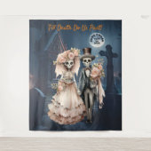 Till Death Do Us Part Halloween hangende achtergro Wandkleed (Voorkant)