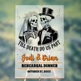 Till Death Do Us Part Halloween Wedding Welcome Acryl Bord