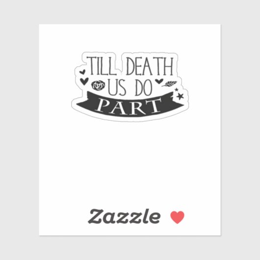 Till Death Do Us Part Huwelijksgeloften Classic Sticker (Vel)