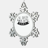 Till Death Do Us Part Huwelijksgeloften Classic Tin Sneeuwvlok Ornament (Rechts)