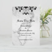 Till Death Do Us Part Marble Save the Date (Staand voorkant)